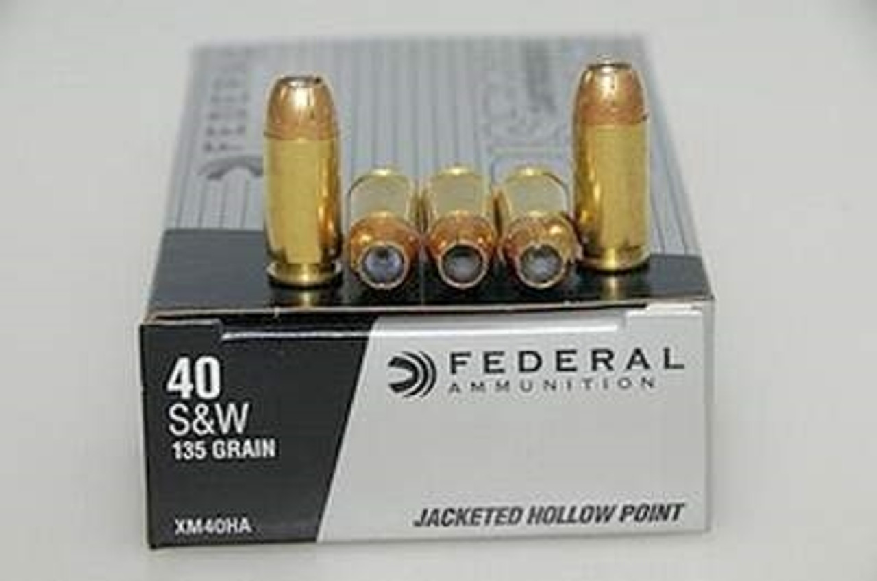 Federal 40 Sandw Ammunition Xm40ha 135 Grain Jacketed Hollow Point 50 ...