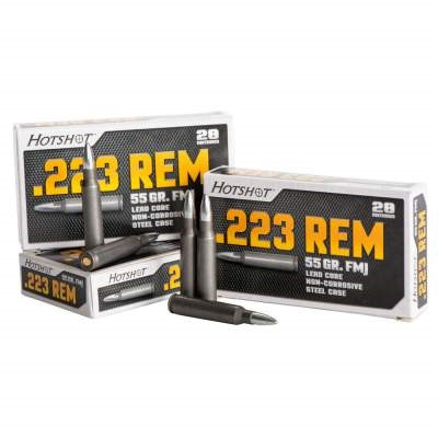 Century 223 Rem Ammunition Hot Shot AM2037 55 Grain Full Metal