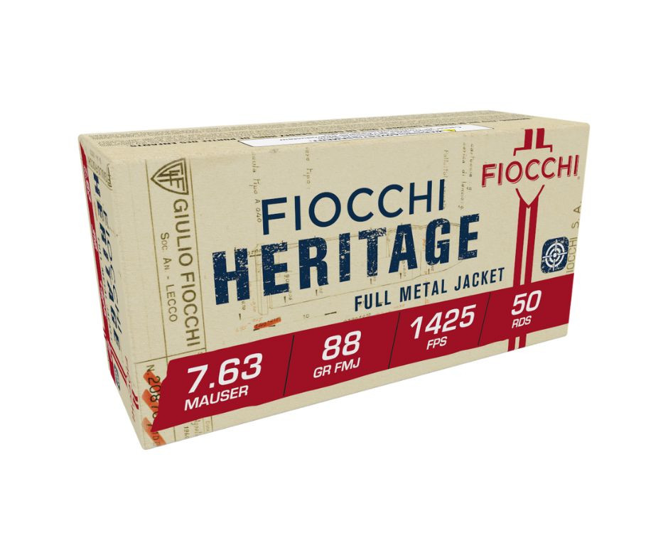 Fiocchi 7.63x25mm Mauser Ammunition FI763A 88 Grain Full Metal