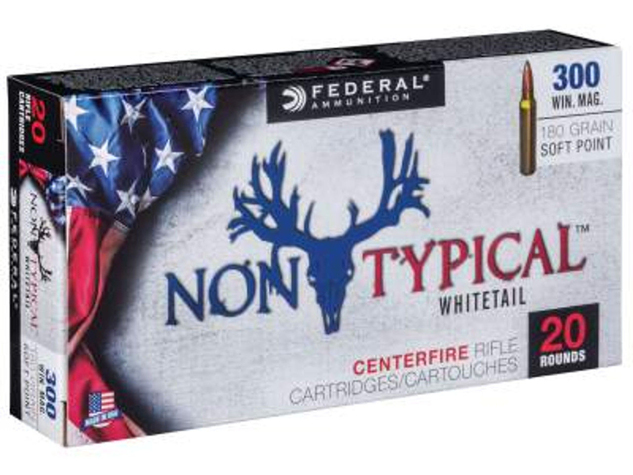Federal 300 Win Mag Ammunition Non Typical F300wdt180 180 Grain Soft Point 20 Rounds 