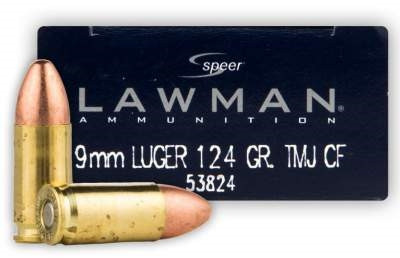 Speer 9mm Ammunition Lawman Cleanfire CCI53824 124 Grain Total