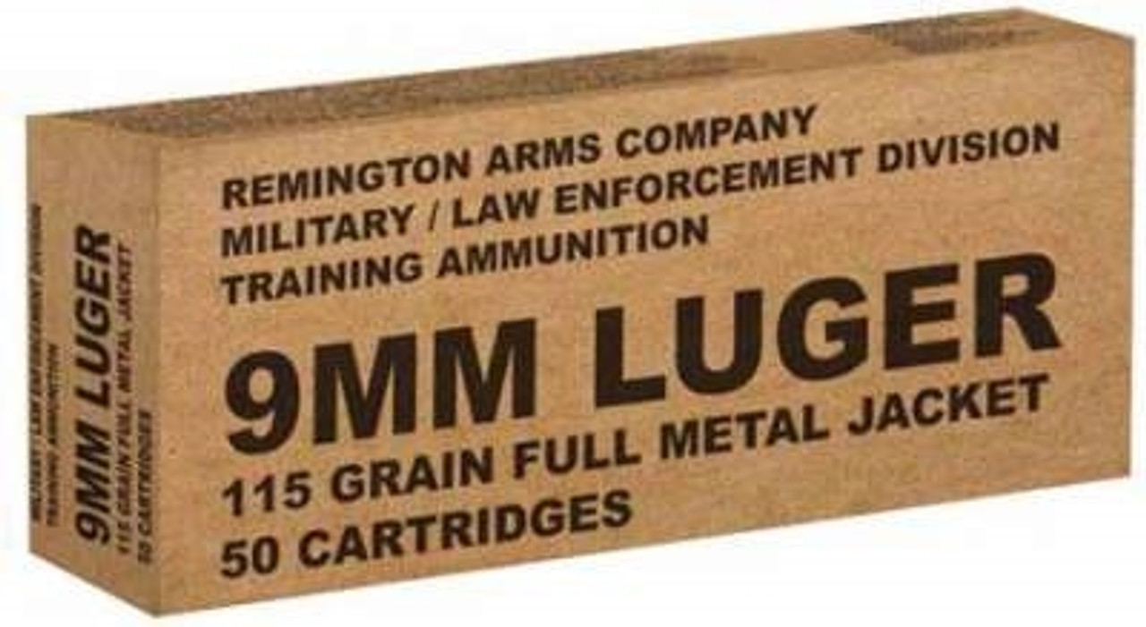 Remington UMC L9MM3 9mm 115 gr FMJ RN 50 per box
