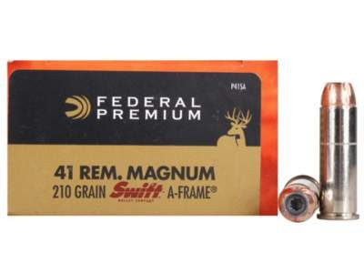 Federal 41 Rem Mag Ammunition P41SA 210 Grain Swift A-Frame Hollow ...