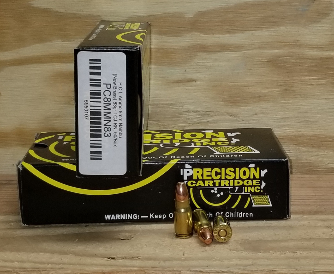 P.C.I. 8mm Nambu Ammunition PC8MMN83 83 Grain Full Metal Jacket 50