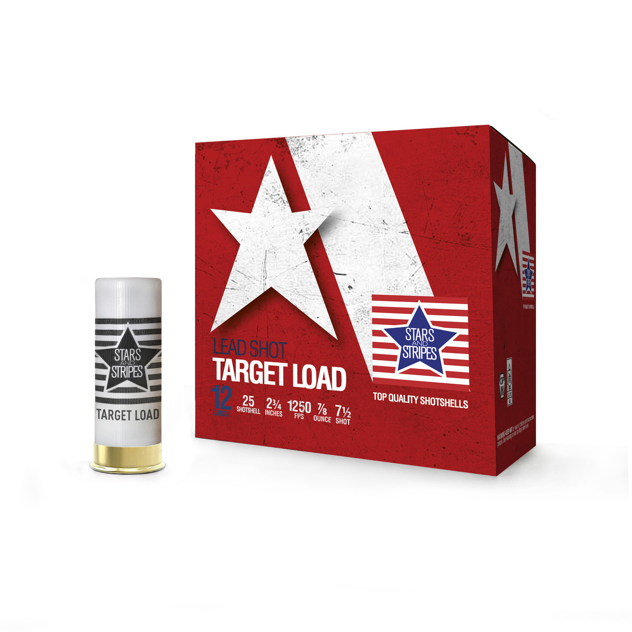 Bulk 12 Gauge Ammo - 2-3/4 Lead Shot Target shells - 1 1/8oz - 7-1/2 shot  - Federal Top Gun - 250 Rounds