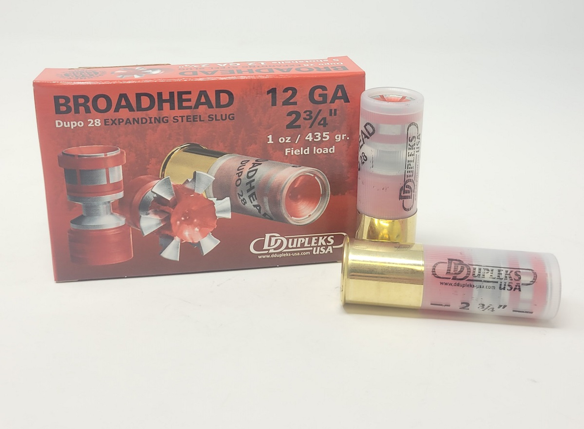 DDupleks 12 Gauge Ammunition Broadhead DD12D28 23/4" Dupo 28 Expanding