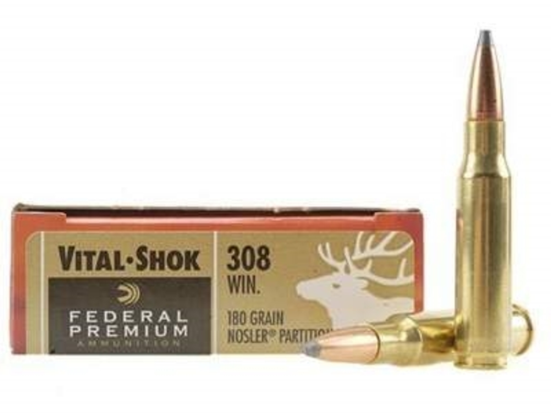 Federal 300 Win Mag Ammunition Vital Shok P300wd2 180 Grain Nosler Partition 20 Rounds 