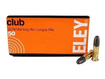 Eley 22 Long Rifle Ammunition ELEY5200 38 Grain Hollow Point 50 Rounds