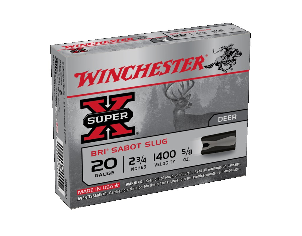 Winchester 20 Gauge Deer Season Ammunition X20DSLF 23/4" 3/4 oz