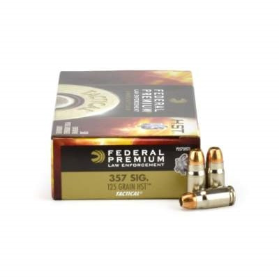 Federal 357 Sig Ammunition Tactical HST P357SHST1 125 Grain Jacketed ...