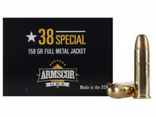 Armscor 38 Special Ammunition ARM50449CASE 158 Grain Full Metal Jacket Case 1200 Rounds