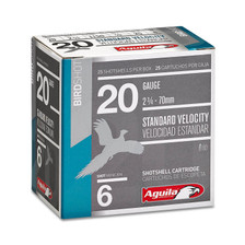 Aguila 20 Gauge Ammunition 1CHB2006 2 3/4" 1oz 1220 Fps #6 Shot 25 Rounds