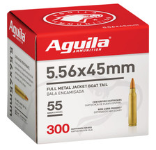 Aguila 5.56x45mm NATO Ammunition 1E556126 55 Grain Full Metal Jacket Boat Tail Bulk Pack 300 Rounds