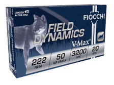 Fiocchi 222 Remington Extrema Ammunition FI222HVA 50 Grain V-MAX CASE 200 Rounds