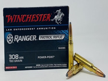 Winchester 308 Win Ammunition RA3085 150 Grain Ranger Patrol Soft Point 20 Rounds