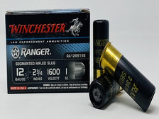Winchester 12 Gauge Ammunition RA12RS15S LE Ranger 2.75" 1oz Segmented Slug Low Recoil 1600fps 5 Rounds