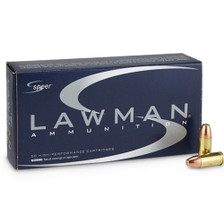 Speer Lawman 9mm +P Ammunition 115 Grain Total Metal Jacket CF 50 Rounds