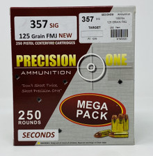 Precision One 357 Sig Ammunition **Seconds** PONE1239 125 Grain Full Metal Jacket 250 Rounds