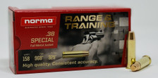 Norma 38 Special Ammunition 620540050 158 Grain Full Metal Jacket 50 Rounds