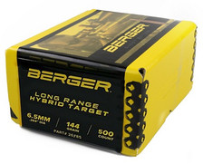 Berger 6.5mm (.264 Dia) Reloading Bullets 144 Grain Long Range Hybrid Target 500 Pieces