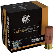 RWS 12 Gauge Ammunition 2-3/4" 00 Buck 8 pellet Copper Matrix 1531fps 25 Rounds