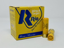 Rio Wing And Target 20 Gauge Ammunition WT2075 2-3/4" 1250 FPS 7/8 oz #7.5 CASE 250 Rounds