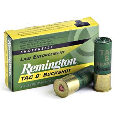 Remington 12 Gauge Tac 8 Ammunition 12BT800 2-3/4" 8 Pelletes 00 Buck 5 Rounds