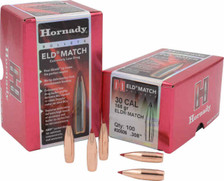 Hornady 30 Cal (.308 Dia) Reloading Bullets 168 Grain 30506 ELD Match 100 Pieces