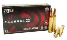 Federal American Eagle 223 Rem Ammuition AE223NX1 55 Grain Full Metal Jacket 20 Rounds