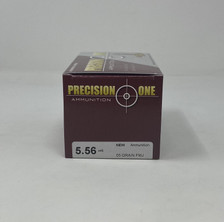 Precision One 5.56x45mm Ammunition PONE229 55 Grain Full Metal Jacket 50 Rounds