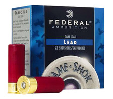 Federal 20 Gauge Ammunition Game-Shok H20475 2-3/4" #7.5 Shot 1oz 1220fps 25 Rounds