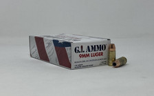 G.I. 9mm Luger *REMAN* Ammunition 9124R 124 Grain Jacketed Hollow Point 50 Rounds