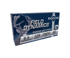 Fiocchi 6.5 Creedmoor Ammunition FI65CMB 129 Grain Interlock FB Soft Point 20 Rounds