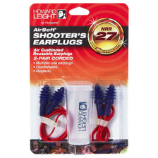 Howard Leight AirSoft Shooters Earplugs R-01521 27 NRR Reusable Corded 2 Pair