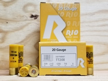 Rio 20 Gauge Ammunition TT208 2-3/4” 8 Shot 7/8oz 1250fps Case of *247* Rounds