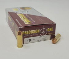 Precision One 10mm Ammunition PONE103 Hunting-Defense 180 Grain Full Metal Jacket +P 50 Rounds