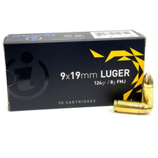 Igman 9mm Luger Ammunition IGM9MM124 124 Grain Full Metal Jacket 50 Rounds