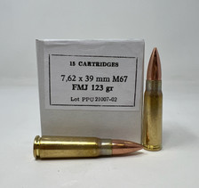 Prvi Partizan 7.62x39mm Ammunition PPU76239FMJ123 123 Grain Full Metal Jacket 15 Rounds