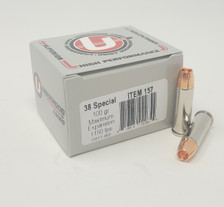 Underwood 38 Special Ammunition UW157 100 Grain Maximum Expansion Hollow Point 20 Rounds