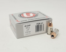 Underwood 45 GAP Ammunition UW443 185 Grain Jacketed Hollow Point 20 Rounds