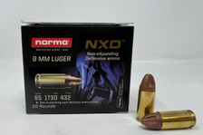 Norma 9mm Ammunition NORMA611140020 65 Grain Non-Expanding Defense 20 Rounds