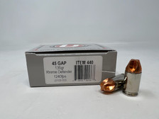 Underwood 45 GAP Ammunition UW440 135 Grain Xtreme Defender 20 Rounds