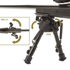 Sport Ridge Tactical Duty Pan & Pivot Bipod SRT9511C 6"-9" Height Adjustable Black