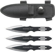 Perfect Point Throwing Knife Set PPRC5953 Black Steel 5.5 Inch Three Knives