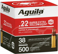 Aguila 22LR Ammunition SuperExtra 1B221118 38 Grain Hollow Point CASE 2000 Rounds