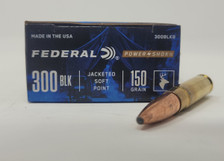 Federal 300 AAC Blackout Ammunition F300BLKB Power Shok 150 Grain Soft Point CASE 200 Rounds