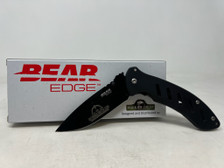 Bear & Son Bear Edge Brisk 1.0 5" Black Blade Black Frame Folding Knife BS61513