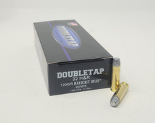Doubletap 32 H&R Mag Ammunition DT32HRMAG120 120 Grain Hard Cast Solid Wide Flat Nose Gas Check 20 Rounds