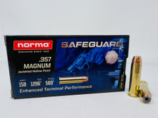 Norma 357 Magnum Ammunition Safegaurd NORMA610840050 158 Grain Jacketed Hollow Point 50 Rounds