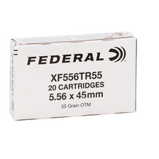 Federal 5.56x45mm Ammunition XF556TR55 55 Grain Open Tip Match 20 Rounds